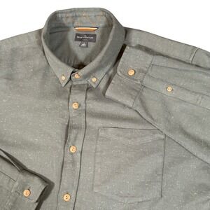 L.L.Bean Bean Signature Slim Fit Button Down Shirt Mens L‎ Light Green